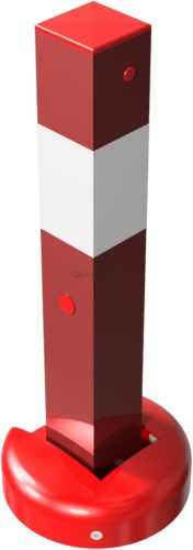 Ütközésbiztos parkolásgátló oszlop, lehajtható,