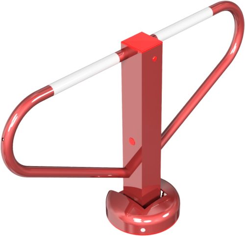 Ütközésbiztos parkolásgátló sorompó, lehajtható