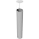 Steel tube bollard Ø 273 x 5 mm stationary, for casting in concrete hot-dip galvonized / coated white