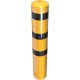 Steel tube bollard Ø 273 x 5 mm stationary, for casting in concrete yellow / black
