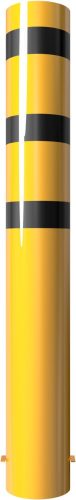 Steel tube bollard Ø 273 x 5 mm stationary, for casting in concrete yellow / black