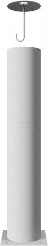 Steel tube bollard Ø 273 x 5 mm to be fixed by plugs hot-dip galvonized / coated white