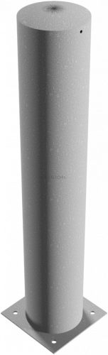 Steel tube bollard Ø 273 x 5 mm to be fixed by plugs hot-dip galvonized / coated white