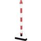 Plastic chain post Ø 40 mm, white / red triangular foot 
