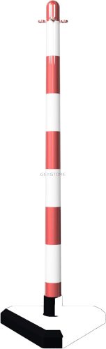 Műanyag lánctartó oszlop - háromszög alakú talppal