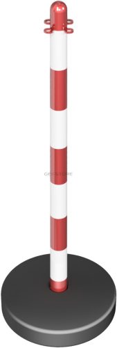 Műanyag lánctartó oszlop - feltölthető talppal