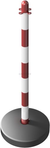 Műanyag lánctartó oszlop - feltölthető talppal