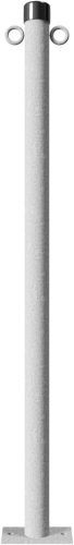 Barrier posts Steel tube Ø 42 x 2.5 mm stationary to be fixed by plugs