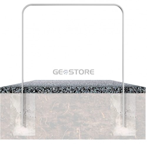 Laposacél kerékpártámasz - hajlított - 50 x 12 mm