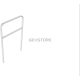 Lean-on hoop made of flat bar steel bent, 50 x 12 mm