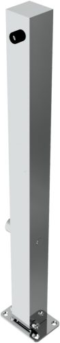 Rozsdamentes acéloszlop 70 x 70 mm - lehajtható-talppal