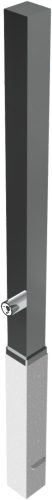 Rozsdamentes acéloszlop 70 x 70 mm - kivehető