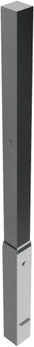 Rozsdamentes acéloszlop 70 x 70 mm - kivehető