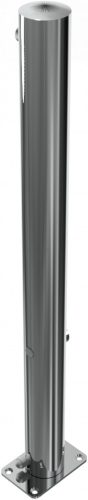 Rozsdamentes acéloszlop Ø76 mm - lehajtható-talppal