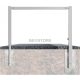 Access barriers with triangular locking mechanism swing-back with top bar