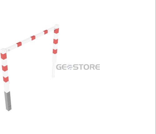 Access barriers with triangular locking mechanism swing-back with top bar
