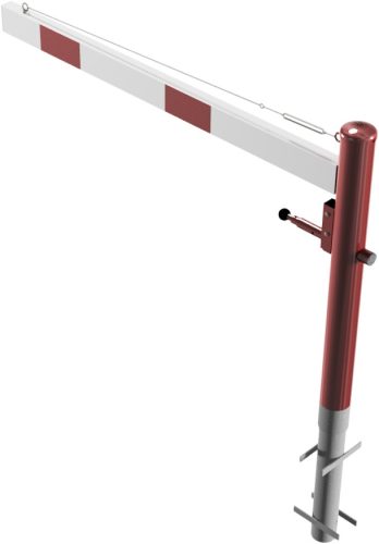 Forgó sorompó feszítőkötéllel - lakattal