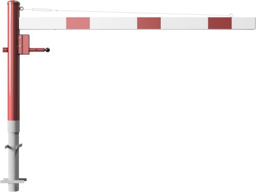 Forgó sorompó feszítőkötéllel - hengerzárral