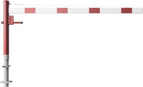 Forgó sorompó feszítőkötéllel - háromszögzárral