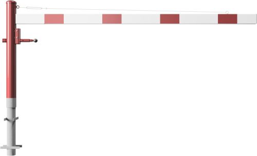 Forgó sorompó feszítőkötéllel - lakattal