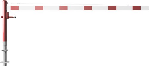 Forgó sorompó feszítőkötéllel - lakattal