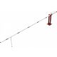 Access barrier with counterweight and swing post