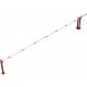 Access barrier with counterweight and supporting post