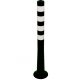 Flexipost black, with white reflective stripes Ø80 mm