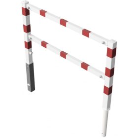   Access barriers with triangular lock swing-back with top and quarter-bent bar