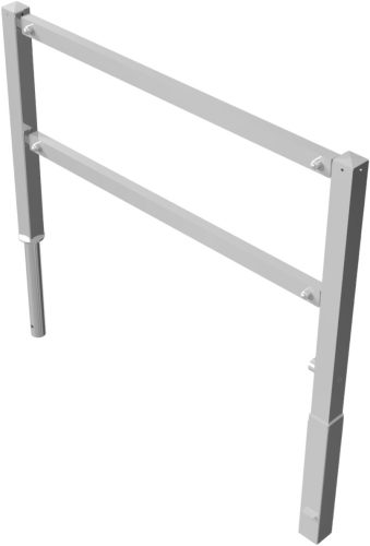 Access barriers with triangular lock swing-back with top and quarter-bent bar