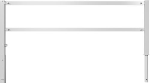 Access barriers with triangular lock swing-back with top and quarter-bent bar