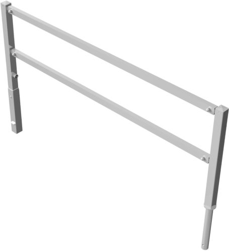 Access barriers with triangular lock swing-back with top and quarter-bent bar