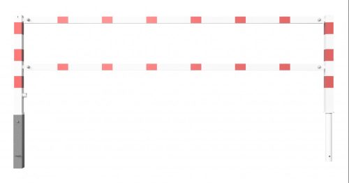 Access barriers with triangular lock swing-back with top and quarter-bent bar