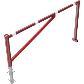   Forgó sorompó segédoszloppal - porszórt - háromszögzárral