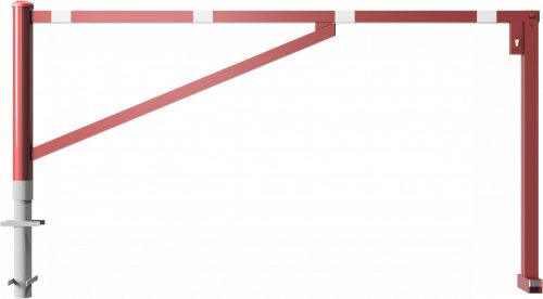 Forgó sorompó segédoszloppal - porszórt - hengerzárral