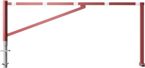 Forgó sorompó segédoszloppal - porszórt - lakattal