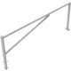 Swing barrier with triangular lock