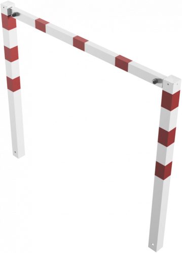 Stationary access barriers for bolting on site with top bar