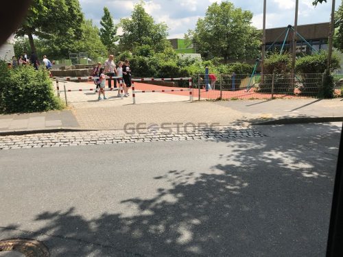 Stationary access barriers for bolting on site with top bar