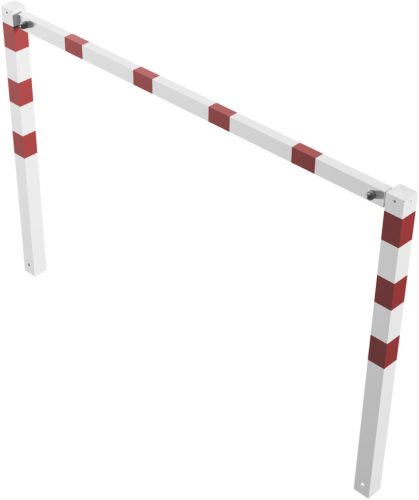 Stationary access barriers for bolting on site with top bar