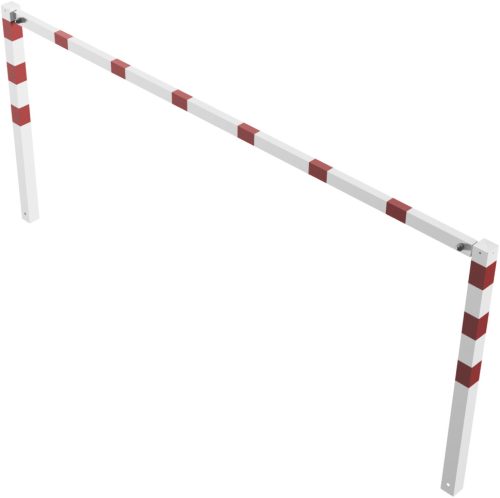 Stationary access barriers for bolting on site with top bar