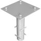 Ground socket with ground anchor plate for main support for casting in concrete