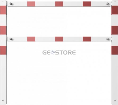 Stationary access barriers for bolting on site with top and quarter-bent bar