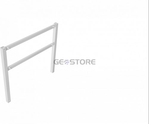 Stationary access barriers for bolting on site with top and quarter-bent bar