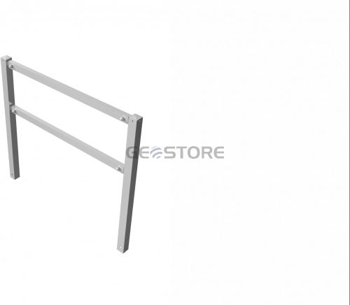 Stationary access barriers for bolting on site with top and quarter-bent bar