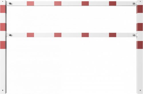 Stationary access barriers for bolting on site with top and quarter-bent bar