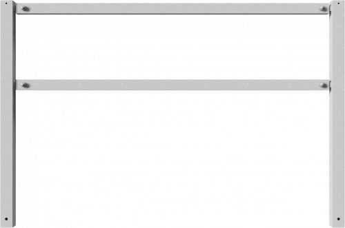 Stationary access barriers for bolting on site with top and quarter-bent bar