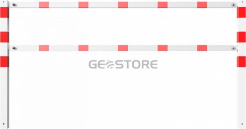 Stationary access barriers for bolting on site with top and quarter-bent bar