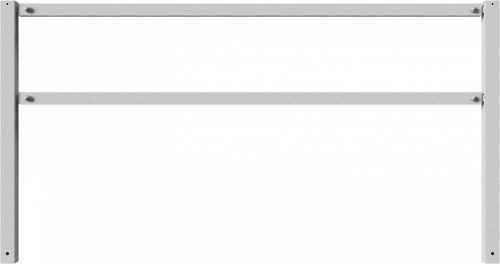 Stationary access barriers for bolting on site with top and quarter-bent bar