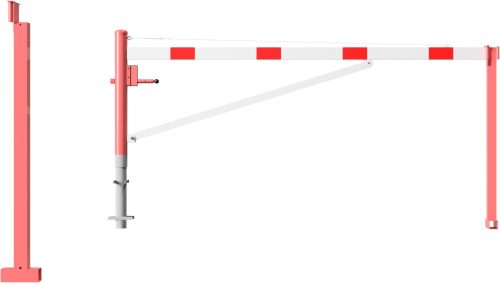 Forgó sorompó alumínium karral - háromszögzár